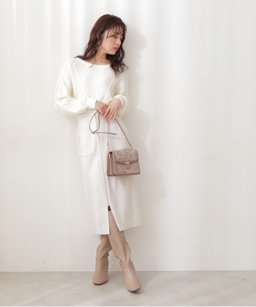 PROPORTION BODY DRESSING（プロポーションボディドレッシング）の「フロントファスナータイトスカート / 1211220117（スカート・レディース・オフホワイト/パープル/ピンク・SMALL/MEDIUM）」の10枚目の写真