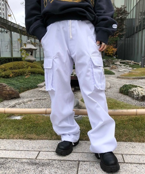 DANKE SCHON（ダンケシェーン）の「DankeSchon/ダンケシェーン/ツイルカーゴパンツ（カーゴパンツ・メンズ・ホワイト/ブラック/ブラウン・SMALL/MEDIUM/LARGE/X-LARGE/XL）」の2枚目の写真