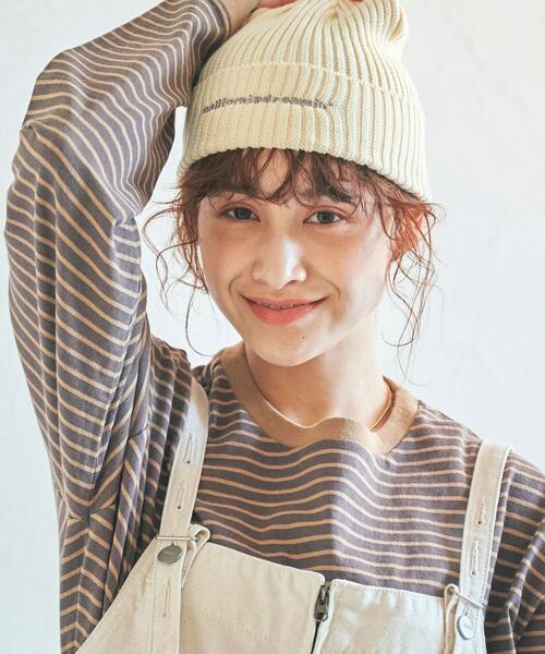 coen(コーエン)の「CaliforniaDreamin'ロゴニットキャップ(ニットキャップ/ビーニー・レディース・ネイビー/オフホワイト/ケリー・FREE)」の2枚目の写真