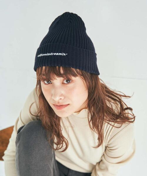 coen(コーエン)の「CaliforniaDreamin'ロゴニットキャップ(ニットキャップ/ビーニー・レディース・ネイビー/オフホワイト/ケリー・FREE)」の5枚目の写真