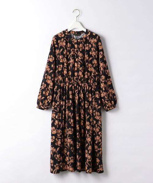 closet story（クローゼットストーリー）の「＜closet story＞カラーフラワー ギャザーワンピース -ウォッシャブル-（ワンピース・レディース・ブラック/ダークブラウン/ロイヤルブルー・FREE）」の21枚目の写真