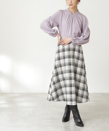N.（N. Natural Beauty Basic） | 【S Size Line】◆ツイードチェックフレアスカート(スカート)