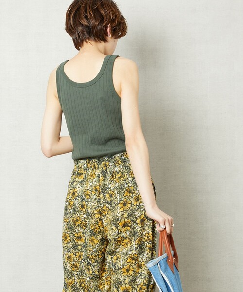 FREAK'S STORE(フリークスストア)の「【WEB限定】ワイドリブタンクトップ(タンクトップ・レディース・ベージュ/パープル/オリーブ/サックスブルー/ナチュラル/スミクロ・フリ-)」の21枚目の写真