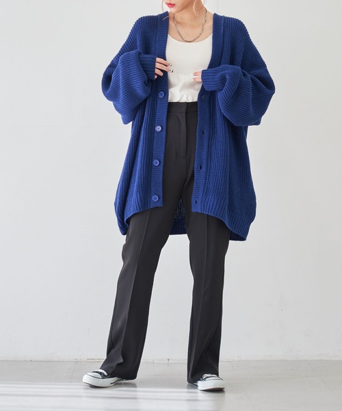 WEGO(ウィゴー)の「WEGO/ルーズカーディガン(カーディガン/ボレロ・メンズ・ブラック/グレー/ブルー・MEDIUM/LARGE)」の18枚目の写真