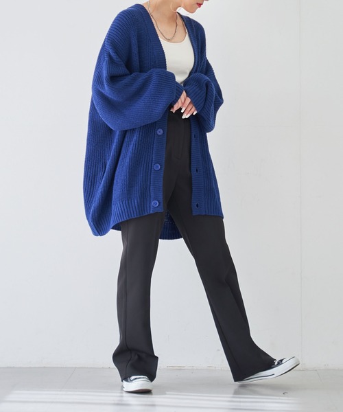 WEGO(ウィゴー)の「WEGO/ルーズカーディガン(カーディガン/ボレロ・メンズ・ブラック/グレー/ブルー・MEDIUM/LARGE)」の19枚目の写真