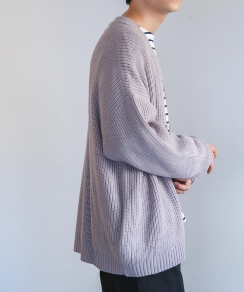 WEGO(ウィゴー)の「WEGO/ルーズカーディガン(カーディガン/ボレロ・メンズ・ブラック/グレー/ブルー・MEDIUM/LARGE)」の11枚目の写真