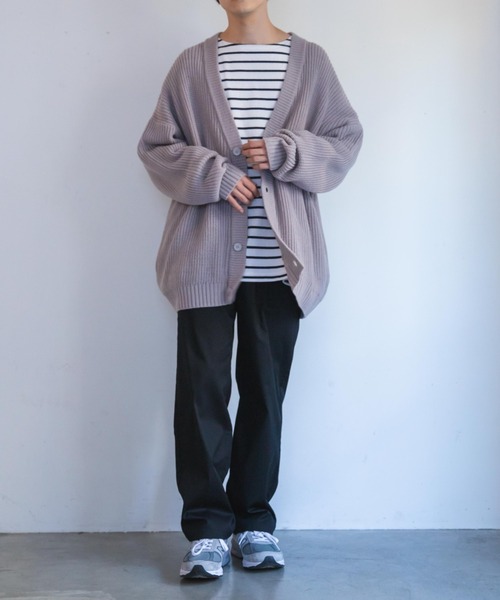 WEGO(ウィゴー)の「WEGO/ルーズカーディガン(カーディガン/ボレロ・メンズ・ブラック/グレー/ブルー・MEDIUM/LARGE)」の8枚目の写真