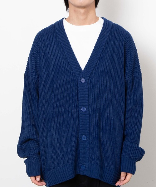 WEGO(ウィゴー)の「WEGO/ルーズカーディガン(カーディガン/ボレロ・メンズ・ブラック/グレー/ブルー・MEDIUM/LARGE)」の4枚目の写真