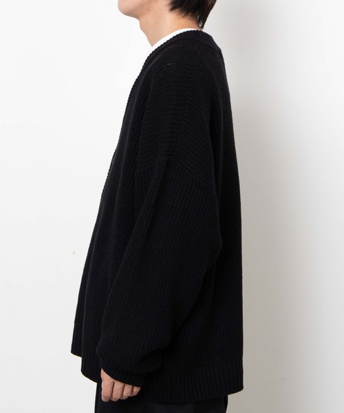WEGO(ウィゴー)の「WEGO/ルーズカーディガン(カーディガン/ボレロ・メンズ・ブラック/グレー/ブルー・MEDIUM/LARGE)」の6枚目の写真