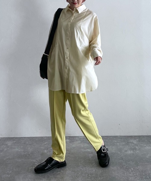 PAGEBOY(ページボーイ)の「カットテーパードパンツ(スウェットパンツ・レディース・ブラック/グレイッシュベージュ/イエロー・FREE)」の9枚目の写真