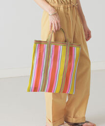 CITRUS / ナイロン ストライプ トートバッグ