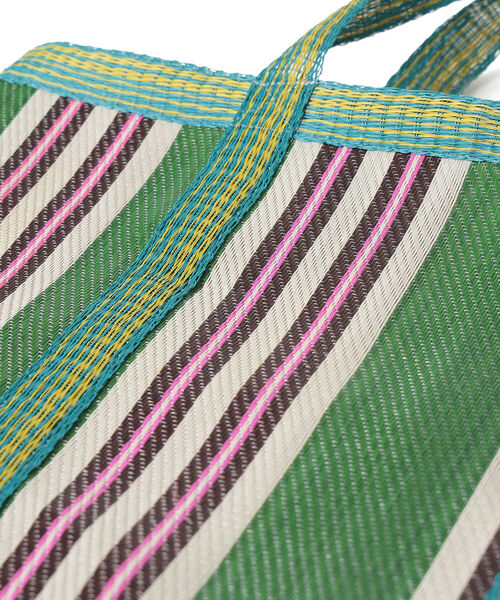 CITRUS（シトラス）の「CITRUS / ナイロン ストライプ トートバッグ（トートバッグ・レディース・オレンジ/グリーン・ONE SIZE）」の17枚目の写真
