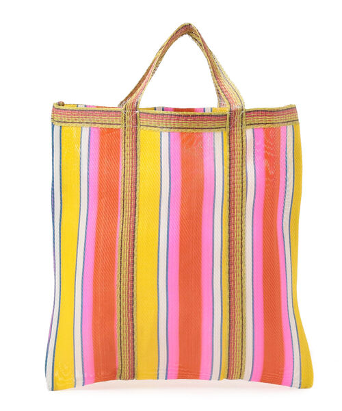 CITRUS（シトラス）の「CITRUS / ナイロン ストライプ トートバッグ（トートバッグ・レディース・オレンジ/グリーン・ONE SIZE）」の14枚目の写真