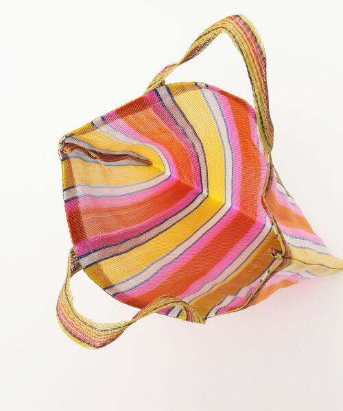 CITRUS（シトラス）の「CITRUS / ナイロン ストライプ トートバッグ（トートバッグ・レディース・オレンジ/グリーン・ONE SIZE）」の12枚目の写真