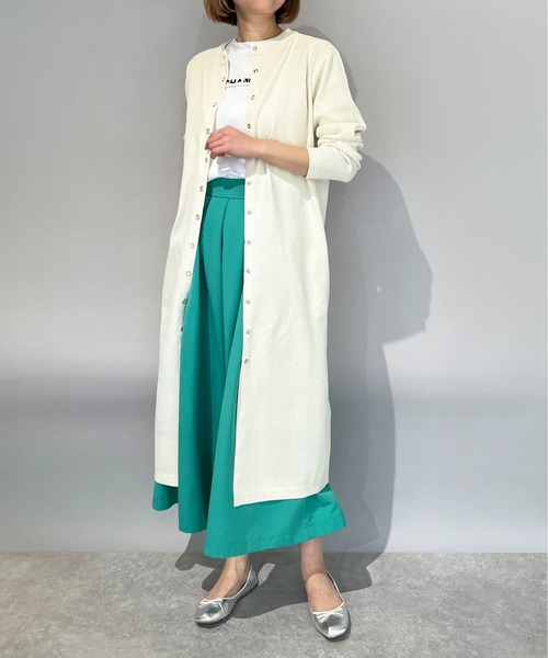 PICCIN(ピッチン)の「ドット釦ロングカーディガン(カーディガン/ボレロ・レディース・ライトグレー/ブラック/アイボリー・M)」の18枚目の写真