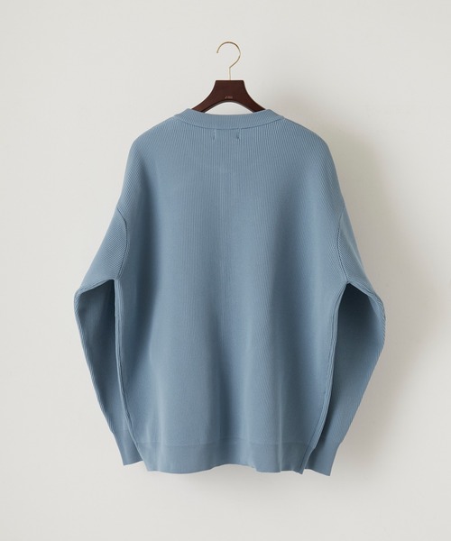 EMMA CLOTHES（エマクローズ）の「アゼ編み クルーネック/ラウンドネック ドロップショルダールーズニットカーディガン EMMA CLOTHES（カーディガン/ボレロ・メンズ・ブラック/イエロー/ブルー/グリーン/ライトグリーン/グレイッシュベージュ/チャコール/ピンク系/オレンジ/ライトブルー/マスタード/グレー/ワインレッド/グリーン系/オレンジ系/ブルーグリーン/ブルー系/レッド・M/L）」の22枚目の写真