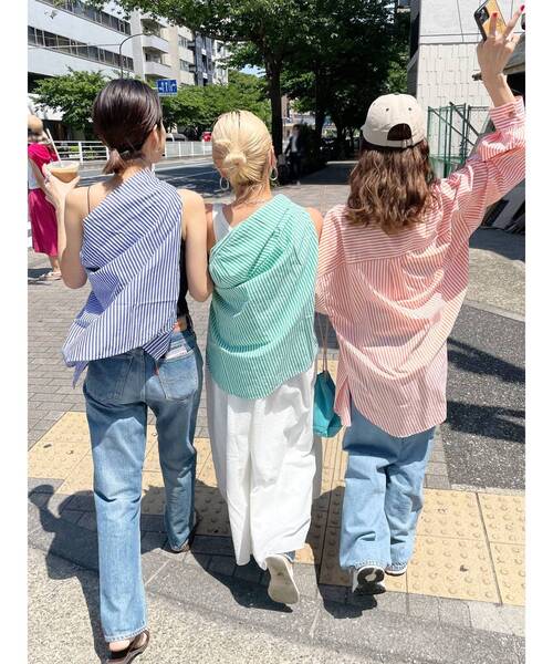 【WEB限定】ストライプルーズシャツ