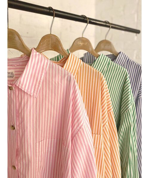 【WEB限定】ストライプルーズシャツ
