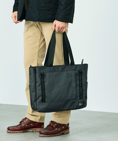 Alpha Industries（アルファインダストリーズ）の「ポリエステルコーデュラ ツールトートバッグL（トートバッグ・メンズ・ブラック/グレー系その他・FREE）」の13枚目の写真