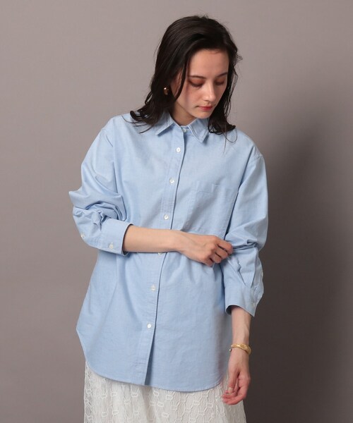 DRESSTERIOR(ドレステリア)の「◆オックスフォードシャツ(シャツ/ブラウス・レディース・ホワイト/サックスブルー・38/36)」の2枚目の写真