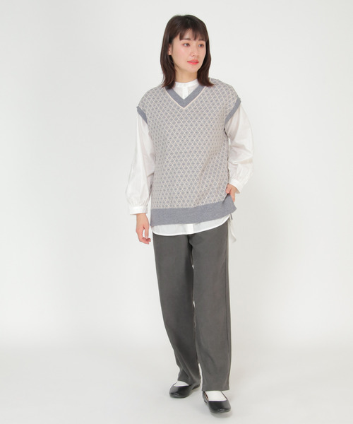 LBC(エルビーシー)の「スウェードタッチイージーパンツ(その他パンツ・レディース・チャコールグレー/ベージュ/ピンク/ブルー・M/L)」の5枚目の写真