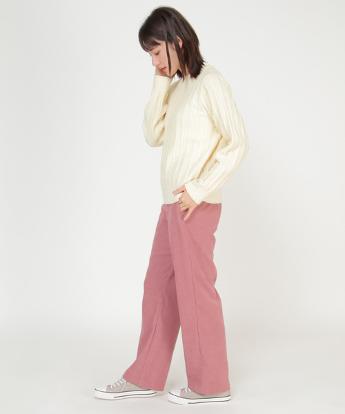 LBC(エルビーシー)の「スウェードタッチイージーパンツ(その他パンツ・レディース・チャコールグレー/ベージュ/ピンク/ブルー・M/L)」の6枚目の写真