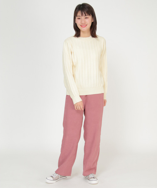 LBC(エルビーシー)の「スウェードタッチイージーパンツ(その他パンツ・レディース・チャコールグレー/ベージュ/ピンク/ブルー・M/L)」の7枚目の写真