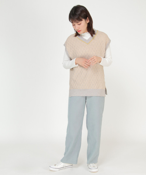 LBC(エルビーシー)の「スウェードタッチイージーパンツ(その他パンツ・レディース・チャコールグレー/ベージュ/ピンク/ブルー・M/L)」の8枚目の写真