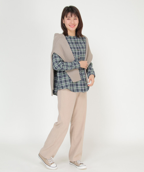 LBC(エルビーシー)の「スウェードタッチイージーパンツ(その他パンツ・レディース・チャコールグレー/ベージュ/ピンク/ブルー・M/L)」の9枚目の写真