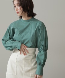 N.(N. Natural Beauty Basic) | ◆ハイネックシャーリングスリーブブラウス(シャツ/ブラウス)