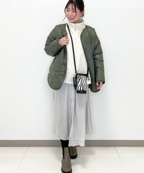 Cutie Blonde(キューティーブロンド)の「◆【S-L】ハーフジップフリース(Tシャツ/カットソー・レディース・オフホワイト/グリーン/サンドベージュ・02/01/03)」の8枚目の写真