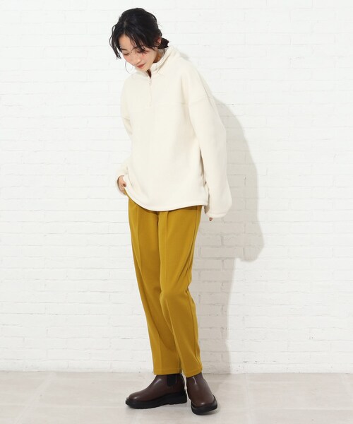 Cutie Blonde(キューティーブロンド)の「◆【S-L】ハーフジップフリース(Tシャツ/カットソー・レディース・オフホワイト/グリーン/サンドベージュ・02/01/03)」の11枚目の写真