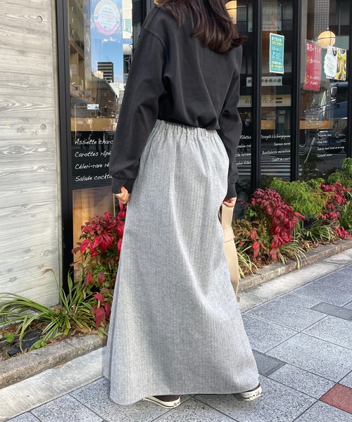 StyleSea（スタイルシー）の「ヘリンボーンマーメイドスカート（スカート・レディース・アイボリー/グレー/ブラック・MEDIUM）」の11枚目の写真