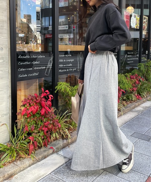 StyleSea（スタイルシー）の「ヘリンボーンマーメイドスカート（スカート・レディース・アイボリー/グレー/ブラック・MEDIUM）」の6枚目の写真