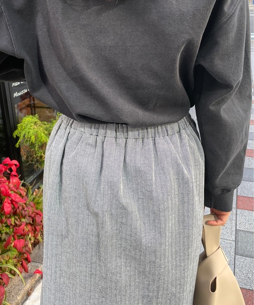 StyleSea（スタイルシー）の「ヘリンボーンマーメイドスカート（スカート・レディース・アイボリー/グレー/ブラック・MEDIUM）」の12枚目の写真