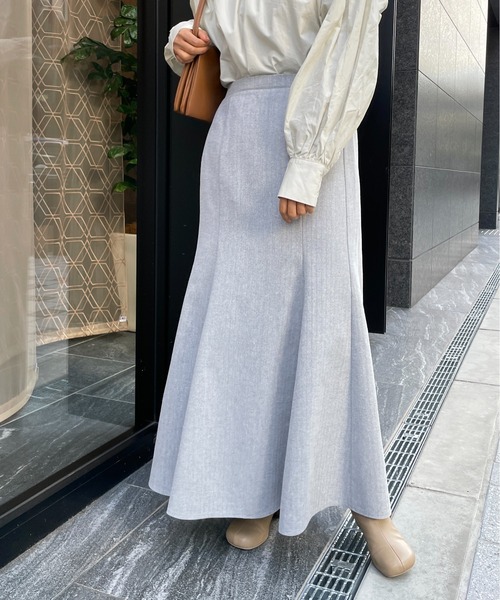 StyleSea（スタイルシー）の「ヘリンボーンマーメイドスカート（スカート・レディース・アイボリー/グレー/ブラック・MEDIUM）」の18枚目の写真