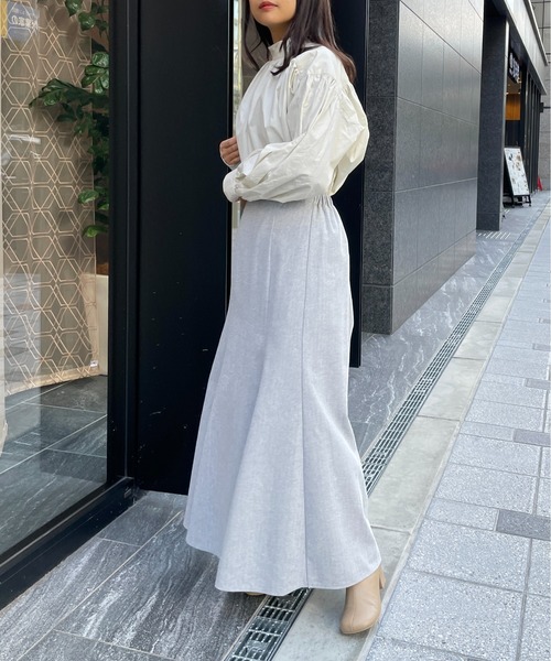 StyleSea（スタイルシー）の「ヘリンボーンマーメイドスカート（スカート・レディース・アイボリー/グレー/ブラック・MEDIUM）」の21枚目の写真