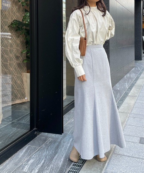 StyleSea（スタイルシー）の「ヘリンボーンマーメイドスカート（スカート・レディース・アイボリー/グレー/ブラック・MEDIUM）」の16枚目の写真