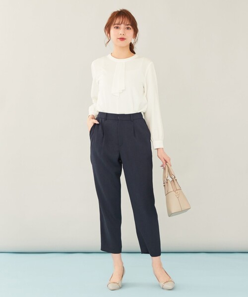 ANY SIS(エニィスィス)の「【セットアップ対応】スラブツイルストレッチ パンツ(その他パンツ・レディース・ベージュ系/ネイビー系・3/2/1)」の6枚目の写真