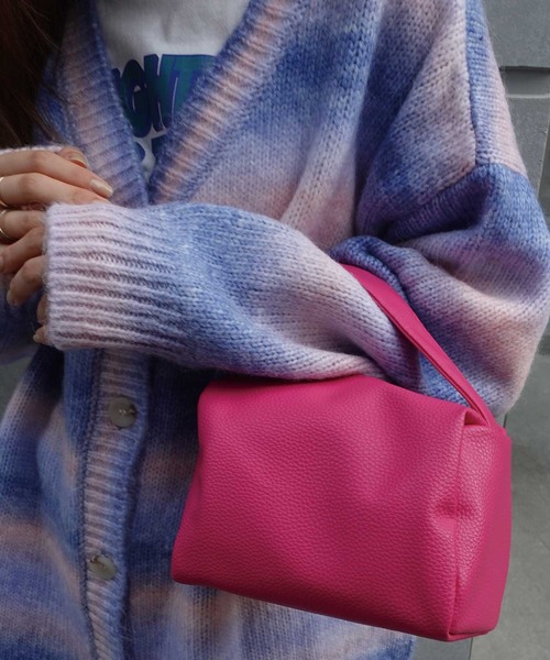 CORNERS（コーナーズ）の「2wayスクエアポーチミニバッグ（ショルダーバッグ・レディース・グリーン/オレンジ/ブラック/イエロー/ピンク/アイボリー・FREE）」の5枚目の写真