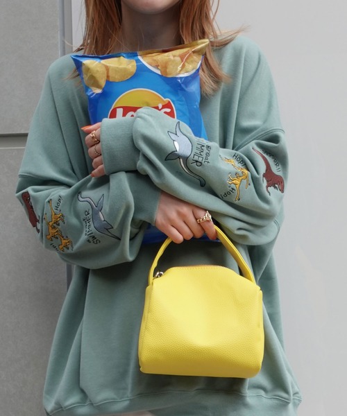 CORNERS（コーナーズ）の「2wayスクエアポーチミニバッグ（ショルダーバッグ・レディース・グリーン/オレンジ/ブラック/イエロー/ピンク/アイボリー・FREE）」の17枚目の写真