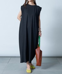 サラッと１枚で楽ちん♪【MAISON BREEZE】シンプルノースリーブカットソーワンピース SCCH65