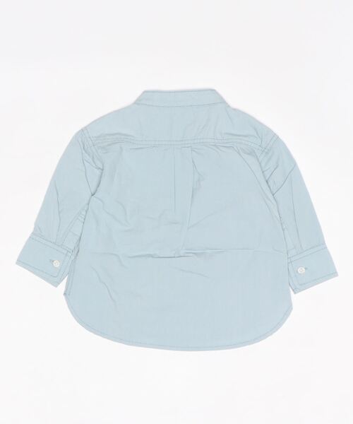 petit main（プティマイン）の「スタンドカラーシャツ（シャツ/ブラウス・キッズ・ホワイト/ブルー・80ｃｍ/90cm/110cm/100cm/120cm/130cm）」の6枚目の写真