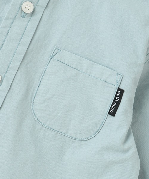 petit main（プティマイン）の「スタンドカラーシャツ（シャツ/ブラウス・キッズ・ホワイト/ブルー・80ｃｍ/90cm/110cm/100cm/120cm/130cm）」の8枚目の写真