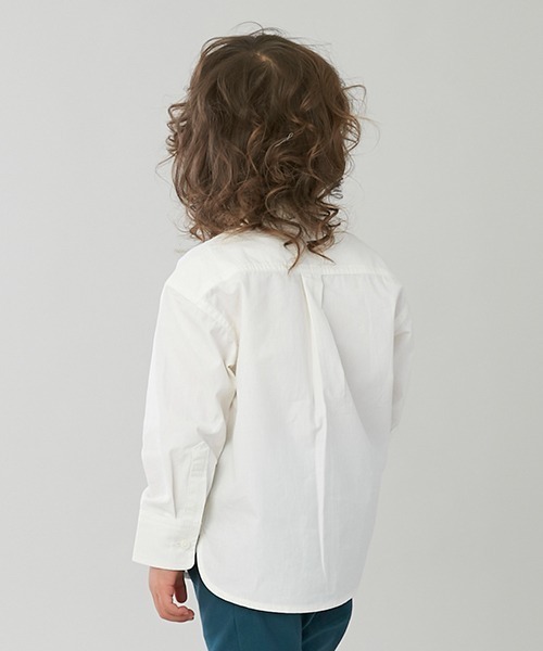 petit main（プティマイン）の「スタンドカラーシャツ（シャツ/ブラウス・キッズ・ホワイト/ブルー・80ｃｍ/90cm/110cm/100cm/120cm/130cm）」の14枚目の写真