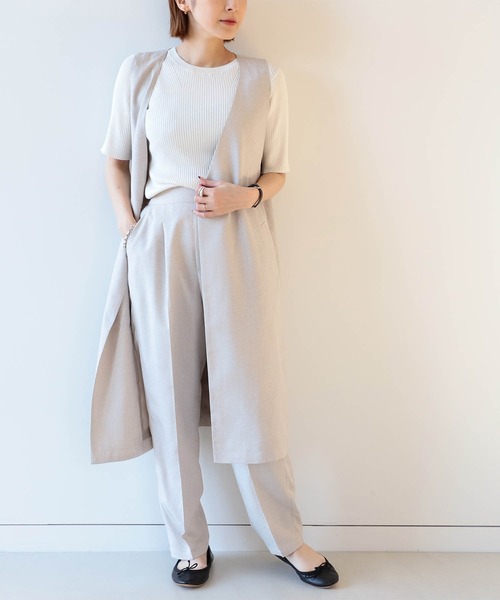 美品！BEAMS HEART　スーツセットアップ　L　ベージュ　イージーパンツ BEAMS HEART（ビームス ハート） イージーパンツ SMALL ベージュ