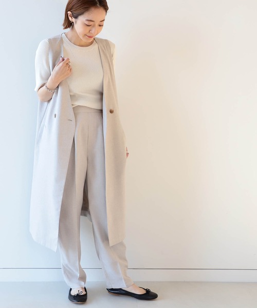 美品！BEAMS HEART　スーツセットアップ　L　ベージュ　イージーパンツ BEAMS HEART（ビームス ハート） イージーパンツ SMALL ベージュ