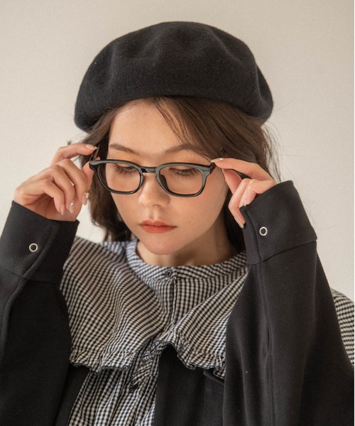 idem(イデム)の「idem wellington glasses/ウェリントン型メガネ(メガネ・レディース・ブラック/クリア・FREE)」の4枚目の写真