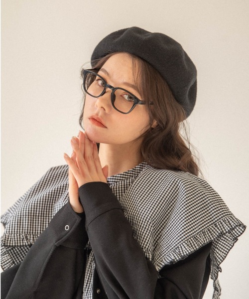 idem(イデム)の「idem wellington glasses/ウェリントン型メガネ(メガネ・レディース・ブラック/クリア・FREE)」の5枚目の写真