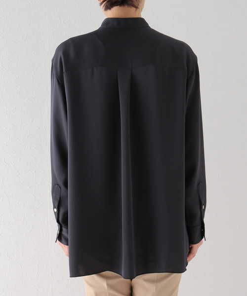 plage（プラージュ）の「satin plain シャツ◆（シャツ/ブラウス・レディース・アイボリー/ブラック・FREE）」の9枚目の写真